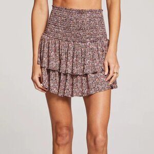 Devi Mini Skirt, Multi Floral Garden